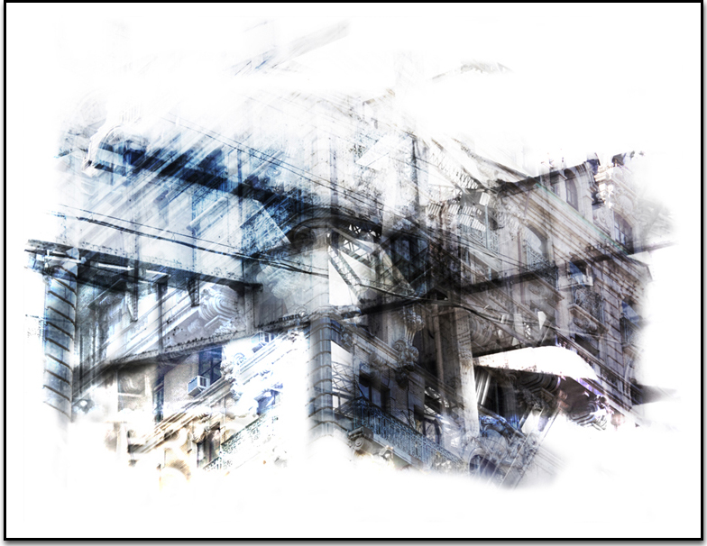 urban landscape, new york, ansonia, limited edition , digital giclee art print by Laurent Bompard